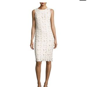 Alice and Olivia white sheath dress